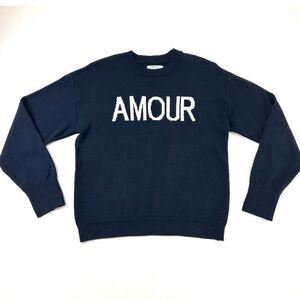 Smash and Tess Amour Navy Crew Neck Sweater Size M/L